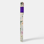 文字パーソナライズされたMエレガントフローラ水色 Case-Mate iPhoneケース (裏面 / 右)