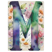 文字パーソナライズされたMフローラ水彩先生 クリップボード (裏面)