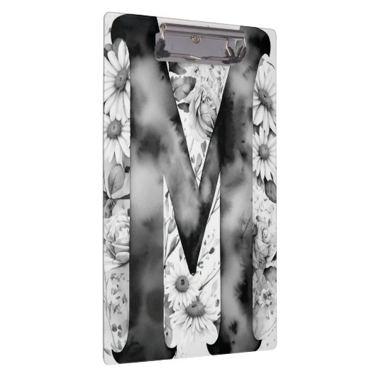 文字パーソナライズされたMフローラ水彩先生 クリップボード (右)