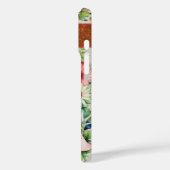 文字パーソナライズされたRエレガントフローラ水色 Case-Mate iPhoneケース (裏面 / 左)