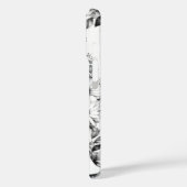 文字パーソナライズされたRエレガントフローラ水色 Case-Mate iPhoneケース (裏面 / 左)