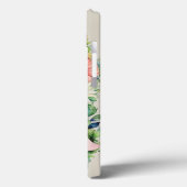 文字パーソナライズされたRエレガントフローラ水色 Case-Mate iPhoneケース (裏面 / 左)