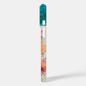 文字パーソナライズされたSエレガントフローラ水色 Case-Mate iPhoneケース (裏面 / 左)