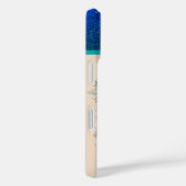 文字パーソナライズされたSエレガントフローラ水色 Case-Mate iPhoneケース (裏面 / 右)