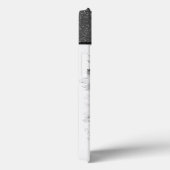 文字パーソナライズされたSエレガントフローラ水色 Case-Mate iPhoneケース (裏面 / 右)