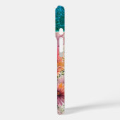 文字パーソナライズされたSエレガントフローラ水色 Case-Mate iPhoneケース (裏面 / 左)