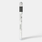 文字パーソナライズされたSエレガントフローラ水色 Case-Mate iPhoneケース (裏面 / 右)