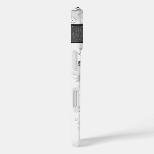 文字パーソナライズされたSエレガントフローラ水色 Case-Mate iPhoneケース (裏面 / 右)