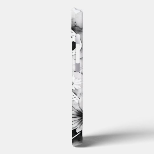 文字パーソナライズされたSエレガントフローラ水色 Case-Mate iPhoneケース (裏面 / 左)