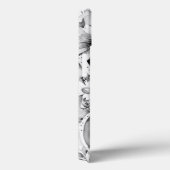 文字パーソナライズされたSエレガントフローラ水色 Case-Mate iPhoneケース (裏面 / 右)