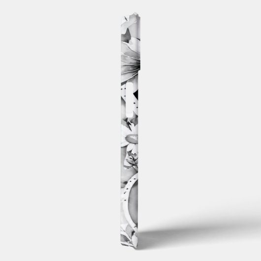 文字パーソナライズされたSエレガントフローラ水色 Case-Mate iPhoneケース (裏面 / 右)