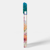 文字パーソナライズされたSエレガントフローラ水色 Case-Mate iPhoneケース (裏面 / 左)