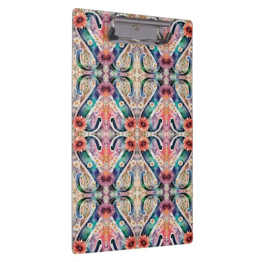 文字パーソナライズされたSフローラ水彩先生 クリップボード (右)