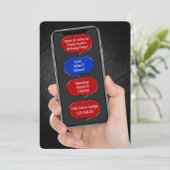 文字パーティーのメッセージの吹き出し 招待状 (スタンド正面)