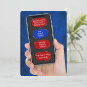 文字パーティーのメッセージの吹き出し 招待状 (スタンド正面)