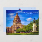 文字ヒカスタムストリック州キャピトルオースティンテキサス州 ポストカード (正面/裏面)