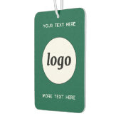 文字ビジネスのプロモーションフォレストグリーン付きロゴ カーエアーフレッシュナー (左)