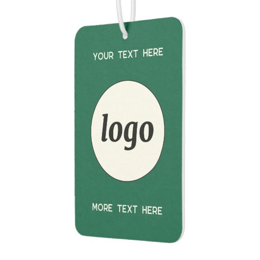 文字ビジネスのプロモーションフォレストグリーン付きロゴ カーエアーフレッシュナー (左)