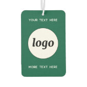 文字ビジネスのプロモーションフォレストグリーン付きロゴ カーエアーフレッシュナー (裏面)