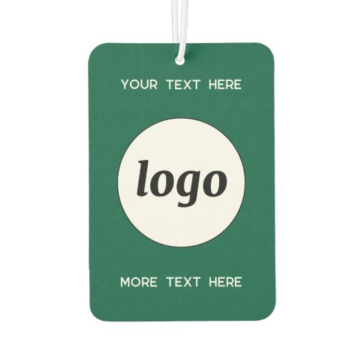 文字ビジネスのプロモーションフォレストグリーン付きロゴ カーエアーフレッシュナー (裏面)