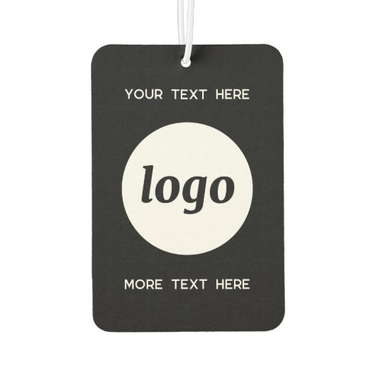 文字ビジネスの宣伝用ブラック付きロゴ カーエアーフレッシュナー (裏面)