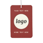 文字ビジネスの宣伝Burgundy Redのロゴ カーエアーフレッシュナー (正面)