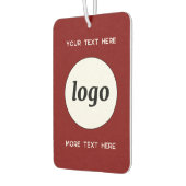 文字ビジネスの宣伝Burgundy Redのロゴ カーエアーフレッシュナー (左)