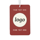 文字ビジネスの宣伝Burgundy Redのロゴ カーエアーフレッシュナー (裏面)