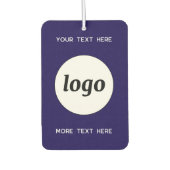 文字ビジネスプロモーションNavy Blueのロゴ カーエアーフレッシュナー (正面)