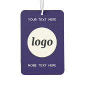 文字ビジネスプロモーションNavy Blueのロゴ カーエアーフレッシュナー (裏面)