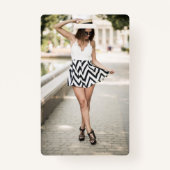 文字ピンクフラミンゴバッジ バッジ (裏面)