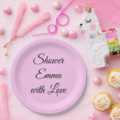 文字ファンシーブライダルシャワー ペーパープレート (パーティー)