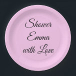 文字ファンシーブライダルシャワー ペーパープレート<br><div class="desc">何かを望む場合とシンプルイベントの場合エレガントは、この紙プレートが選択素晴らしされる。君の色は？イベント違うを投げる？問題ない。何でも変えろ。選択肢はあなたのものだ。シャロン・リー・ハドソンによる。</div>