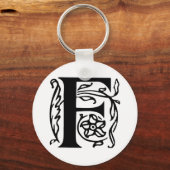 文字ファンシーF キーホルダー (正面)