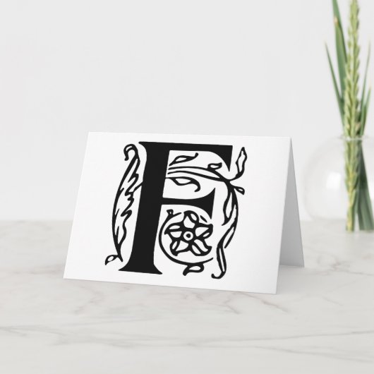 文字ファンシーF ノートカード (正面)