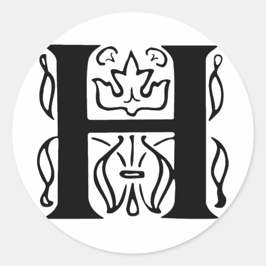 文字ファンシーH ラウンドシール (正面)