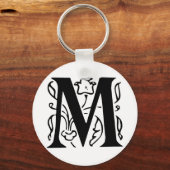 文字ファンシーM キーホルダー (正面)