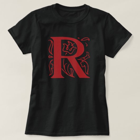 文字ファンシーR Tシャツ (デザイン正面)