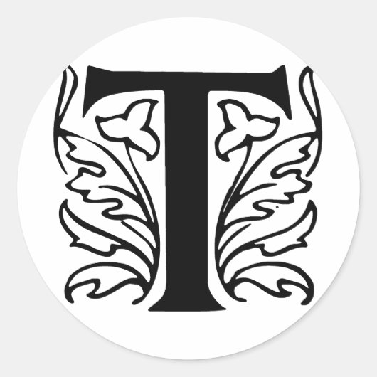 文字ファンシーT ラウンドシール (正面)