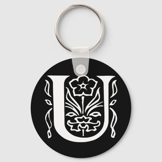 文字ファンシーU キーホルダー (正面)