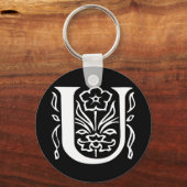 文字ファンシーU キーホルダー (正面)