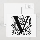 文字ファンシーV ポストカード (正面/裏面)
