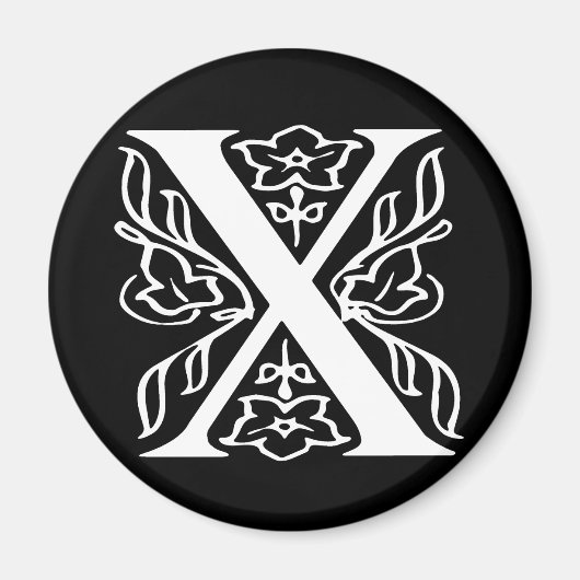 文字ファンシーX マグネット (正面)