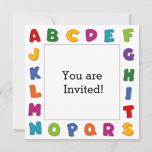 文字フレーム 招待状 (正面)