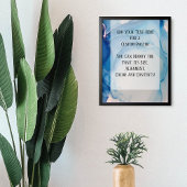 文字ブルーカスタム抽象芸術アルコールインクの追加 ポスター