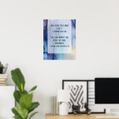 文字ブルーカスタム&パープルアルコールインクを追加 ポスター (ホームオフィス)