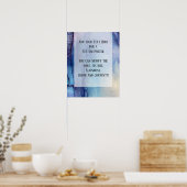 文字ブルーカスタム&パープルアルコールインクを追加 ポスター (キッチン)