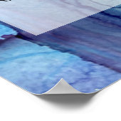 文字ブルーカスタム&パープルアルコールインクを追加 ポスター (角)