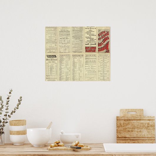 文字ページアトランティックコーストライン ポスター (キッチン)