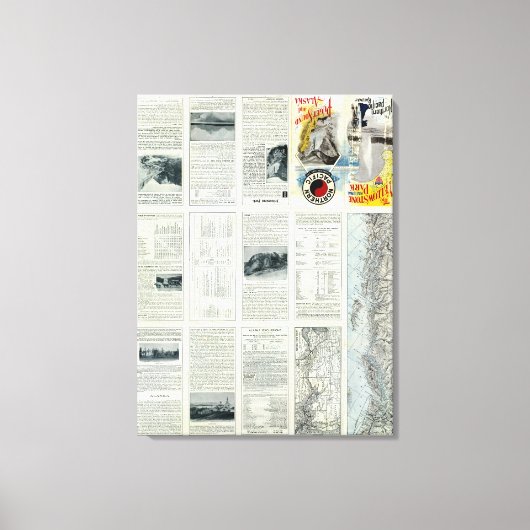 文字ページイエローストーン国立公園2 キャンバスプリント (正面)